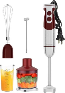 Staafmixer set handmixer rood