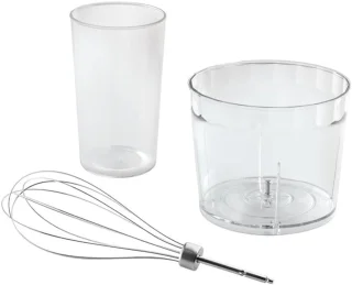 Staafmixer set RVS met hakmolen en pureerstaf