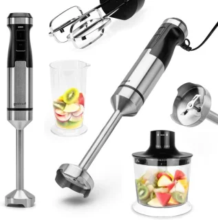 Staafmixer set - zilver