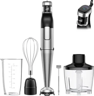 Staafmixer set - Zwart en Zilver