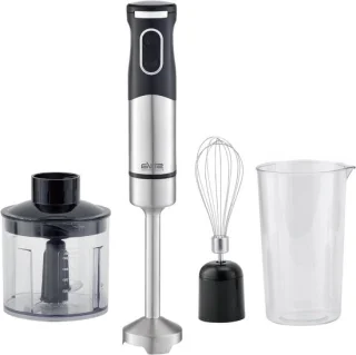 Staafmixer set zwart rvs