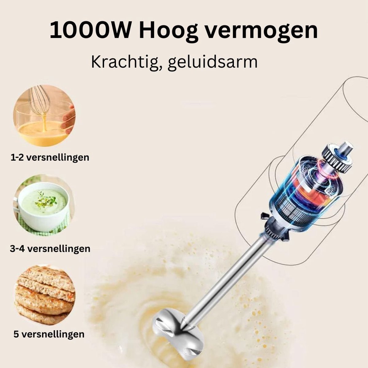 Wat vinden we goed aan de Staafmixer Set Zwart Zilver met Hakmolen en Groentesnijder