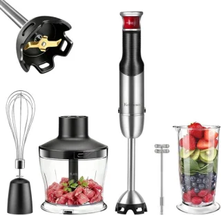 Staafmixer, zwart, 1500 W, 5-in-1 keukenmixer