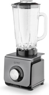 Krachtige staande blender met glazen kan: puur, stevig en veelzijdig