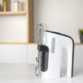 Standmixer voor bakwaren, wit/zwart