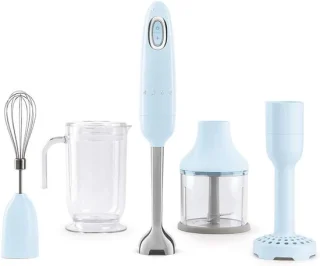 Steel Hand Blender - Keukenmixer Staafmixer - Snel Ingrediënten Mixen - Krachtige 700 Watt Motor - 1.4 Liter Cup - Pastelblauw