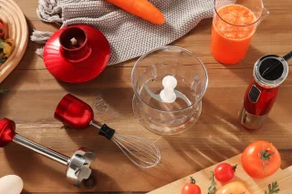 Swiss Pro+ Staafmixer Wine Red 700W RVS