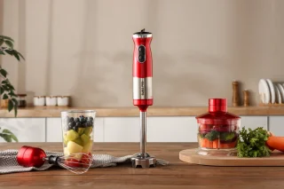 Swiss Pro+ Staafmixer Wine Red 700W RVS