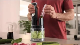 Thuys Braun Staafmixer Set met Hakmolen Zwart