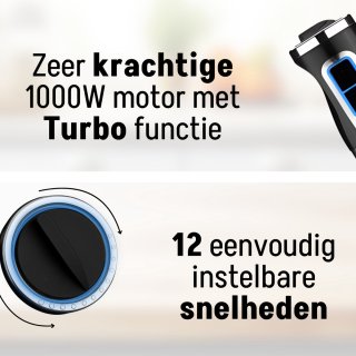 Titanforce Staafmixer Set 6-in-1 RVS 1000W Coopley