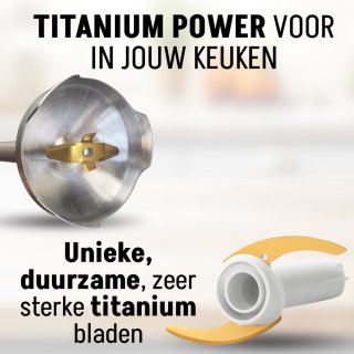 Titanforce Staafmixer Set 6-in-1 RVS 1000W Coopley