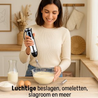 Titanforce Staafmixer Set 6-in-1 RVS 1000W Coopley