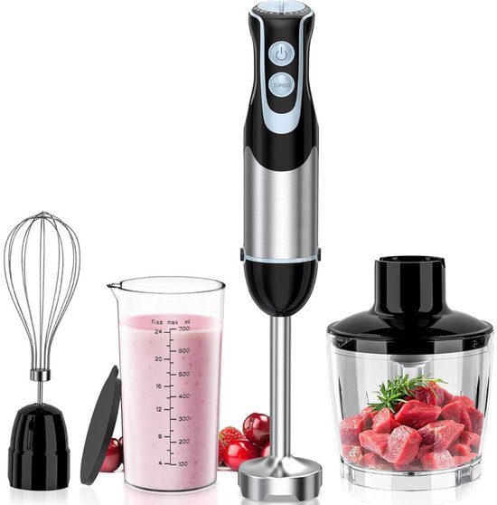 VELTRR® Staafmixer Set met Hakmolen en Groentesnijder