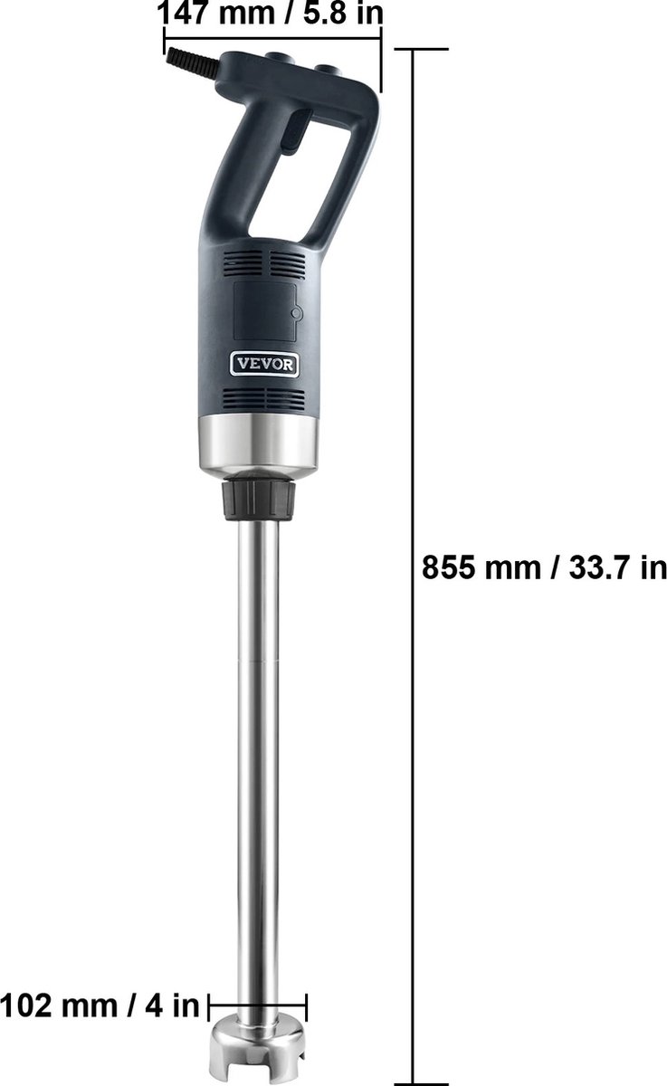 Vihes Staafmixer 750W Roestvrijstaal Variabel