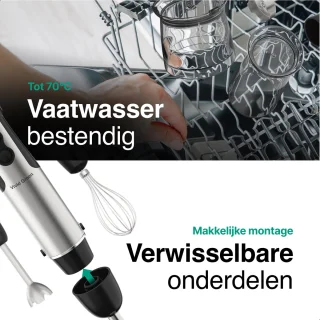 Vivid Green 6-in-1 Staafmixer Set 1000W RVS