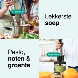 Vivid Green 6-in-1 Staafmixer Set 1000W RVS