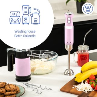 Westinghouse Retro Staafmixer Roze