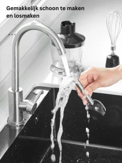 White-Label Staafmixer Set Draadloos Zwart