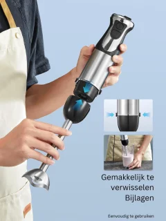 White-Label Staafmixer Set Draadloos Zwart