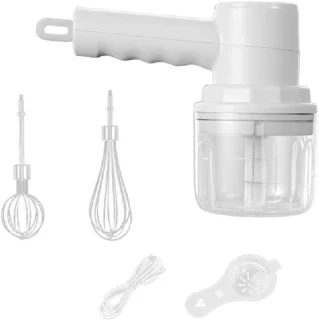 Witte elektrische handmixer