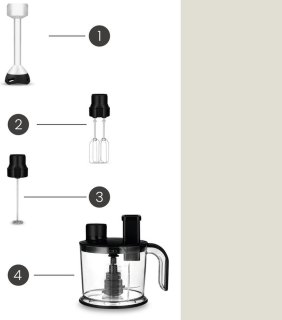 Zeegma Handy Chef Staafmixer 5in1