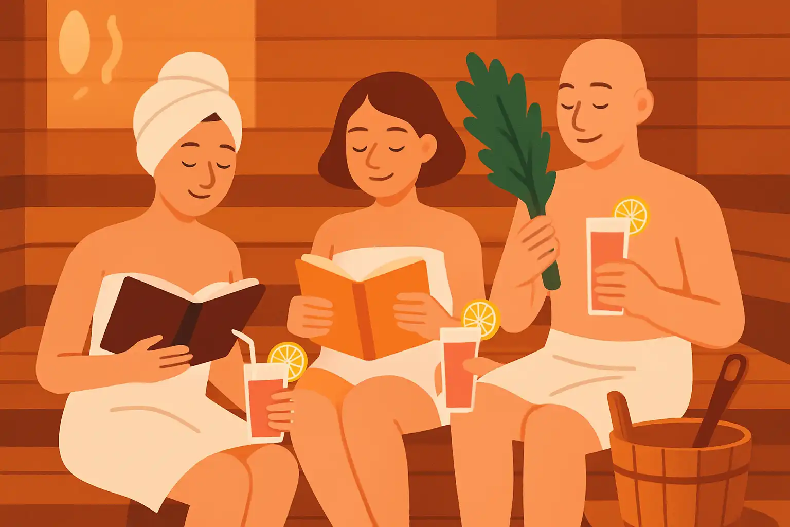 Sauna als boekenclub: zo organiseer je een intieme leesavond met gesprekken, opgietrituelen en mocktails