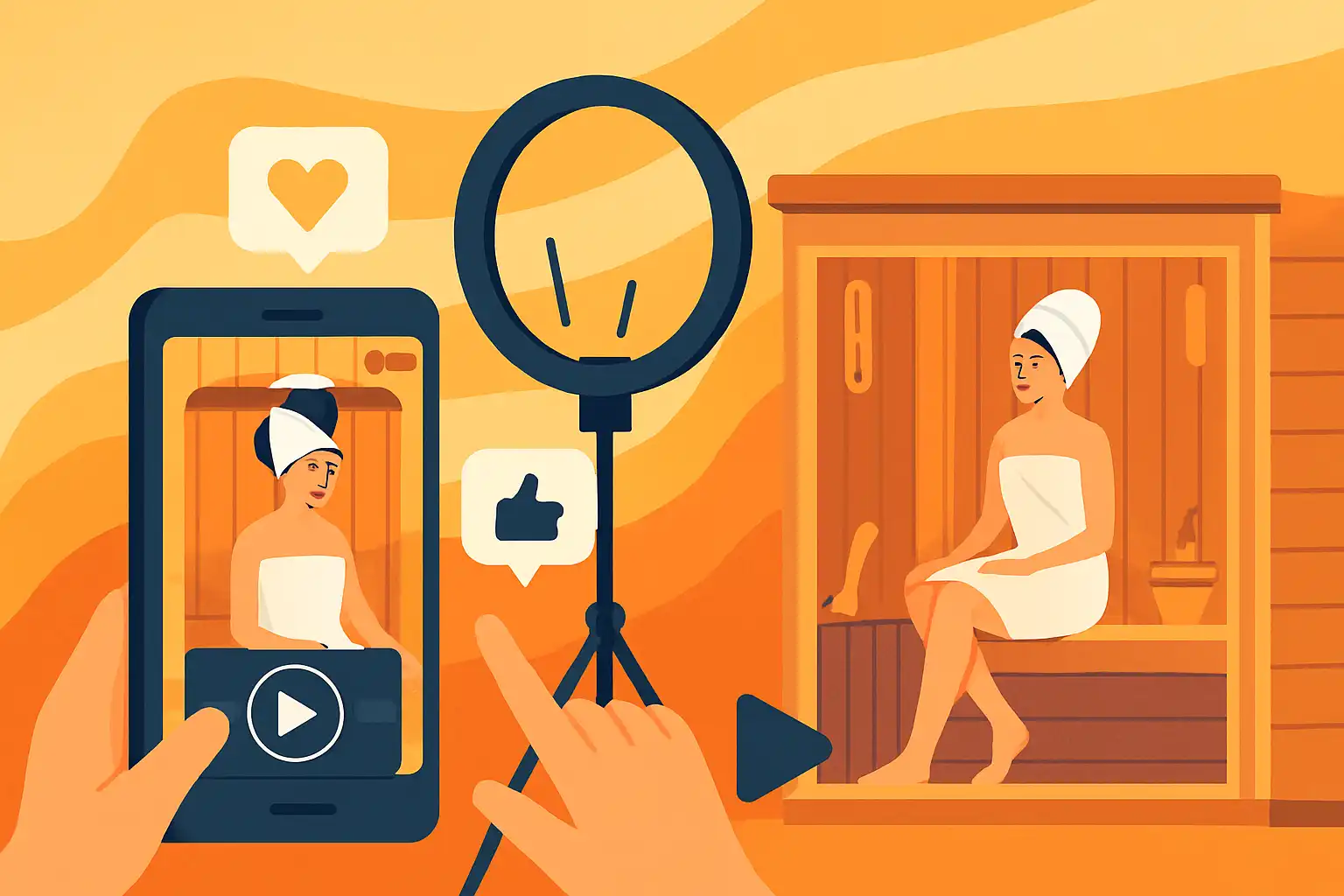 Thuissauna op social: zo maak je stijlvolle en veilige video's die je volgers willen delen