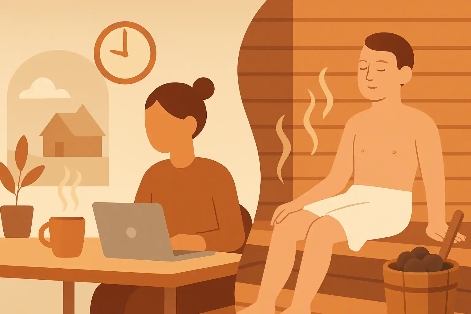 Thuiswerken en sauna: zo boost je focus met korte sauna-breaks
