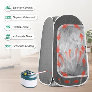Draagbare Sauna Stoomgenerator met Afstandsbediening - 4L Roestvrijstalen Stoompot voor Ontspanning en Wellness