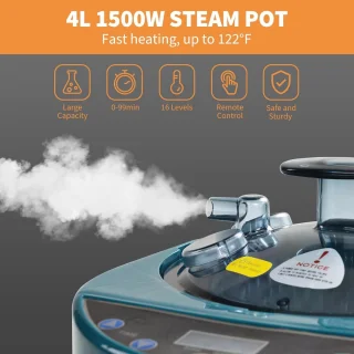 Draagbare Sauna Stoomgenerator met Afstandsbediening - 4L Roestvrijstalen Stoompot voor Ontspanning en Wellness