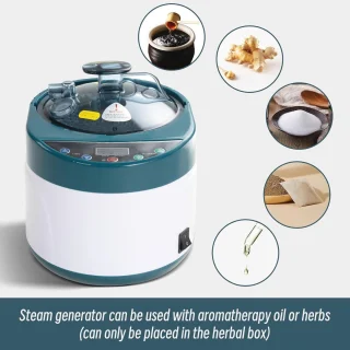 Draagbare Sauna Stoomgenerator met Afstandsbediening - 4L Roestvrijstalen Stoompot voor Ontspanning en Wellness