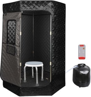 Draagbare Stoomsauna en Sauna Kabine - 1000W, Opvouwbare Sauna Tent voor Thuisgebruik, Ontspanning en Detox review