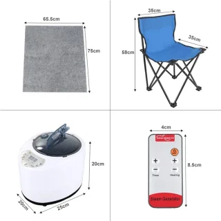 Opvouwbare Sauna Cabine - Draagbare Stoomsauna Spa Tent met Afstandsbediening