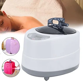 Sauna Steamer Steamer Pot 1000W Sweat Steam Room Fumigation Machine Sweating Steamer Portable Bath Box Household 2.0L for Sauna Room with Steamer Pot (EU plug AC220-240V)