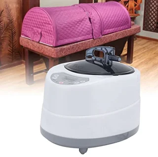 Sauna Steamer Steamer Pot 1000W Sweat Steam Room Fumigation Machine Sweating Steamer Portable Bath Box Household 2.0L for Sauna Room with Steamer Pot (EU plug AC220-240V)