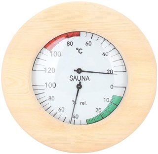 Sauna Thermometer, 2-in-1 Sauna Thermometer, Hygrometer, Hygrothermograph, Wall-Mounted Realtime Monitoring with Wood Construction for Hotel or Sauna Room review