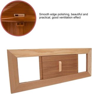 Ventilatierooster voor Sauna en Stoombad - Hout - Rechthoekig - Ventilatie voor Saunaruimtes - Afmetingen 34.1x1 - Luchtventilatie review