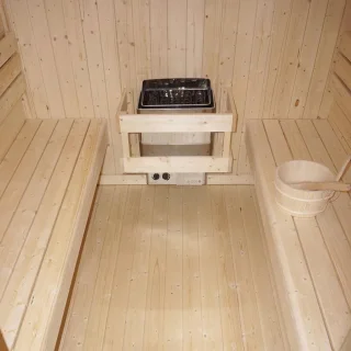 Vierkante Barrelsauna Nolvik - Incl. Toebehoren - 220x185 x194 cm