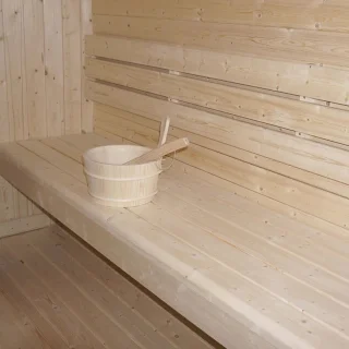 Vierkante Barrelsauna Nolvik - Incl. Toebehoren - 220x185 x194 cm