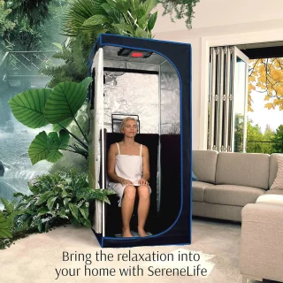 Draagbare infraroodsauna voor thuis | Persoonlijke ontspanning met verwarmend voetkussen en comfortabele stoel