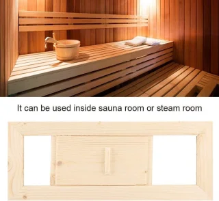 Allecto plus - Houten Ventilatierooster voor Sauna met Luchtgaten en Montagekit