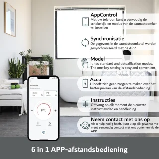 Sauna - Draagbaar - Mobiele SPA - Incl. Bluetooth en Afstandsbediening - CE-Gecertificeerd - 1-Persoons