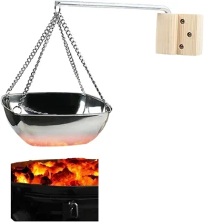 Brenzoos - Sauna aromakom van roestvrij staal voor etherische oliën - Wandmontage met verstelbare arm - Sauna accessoires voor persoonlijke spa thuis - Vierkant 20 cm