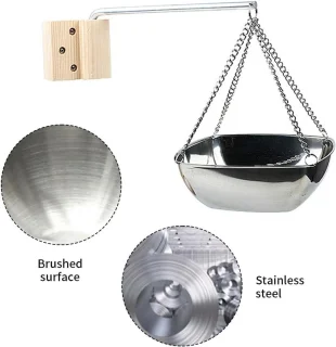 Brenzoos - Sauna aromakom van roestvrij staal voor etherische oliën - Wandmontage met verstelbare arm - Sauna accessoires voor persoonlijke spa thuis - Vierkant 20 cm