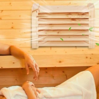 Ventilatie Rooster Paneel Lamel Hout - Duurzaam - Glad Oppervlak - Goede Ventilatie - Voor Sauna of Stoomkamer - Stoom Sauna Thuis