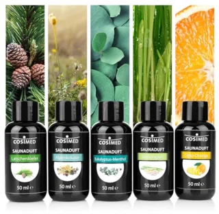 Sauna Geur Proefset - 5 Flesjes van 50 ml voor Een Verfrissende Sauna Ervaring