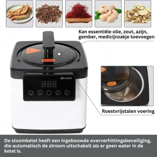 Draagbare Stoomsauna - voor thuis 1 persoon, mobiele stoomsauna SPA, mini-sauna met Bluetooth en infrarood afstandsbediening, outdoor sauna