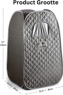 Draagbare Stoomsauna - voor thuis 1 persoon, mobiele stoomsauna SPA, mini-sauna met Bluetooth en infrarood afstandsbediening, outdoor sauna