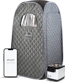 Draagbare Stoomsauna - voor thuis 1 persoon, mobiele stoomsauna SPA, mini-sauna met Bluetooth en infrarood afstandsbediening, outdoor sauna review