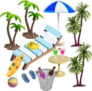 11-Piece Beach Micro Landscape Miniature Set